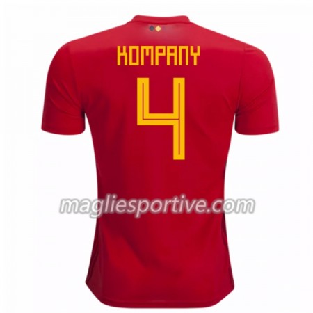 Completo Calcio Belgio Kompany 4 Divisa Prima Mondiali 2018